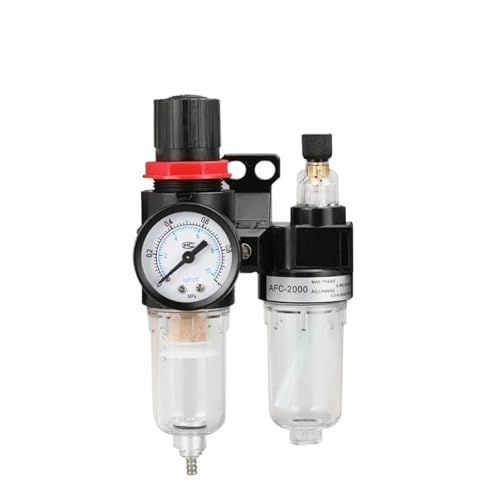 2pcs AFC2000 Pneumatic Air Compressor Filter Regulator Lubricants AFR2000 + AL2000 G1/4 Oil Water Separator Reduce Pressure(With 10mm fitting) von DQTWFJDZH