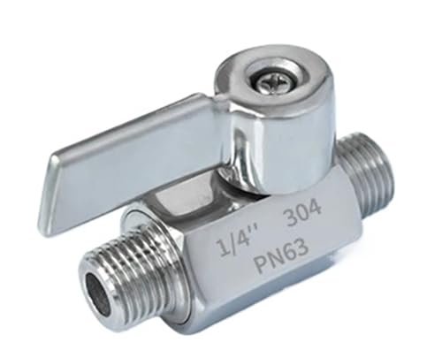 304 Stainless Steel Mini Ball Valve Sanitary NPT Female Male Thread Water Oil 2 Way Ball Valve Homebrew(304 Long handle,F-F_1/4") von DQTWFJDZH