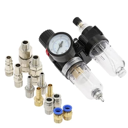 AFC2000 Oil Water Separator Regulator Trap Filter Airbrush Air Compressor Pressure Reducing G1/4 AFR2000 + AL2000 EU Fittings(AFC2000,6MM) von DQTWFJDZH