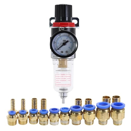 AFR-2000 Pneumatic Filter Regulator Air Treatment Unit Pressure Switches Gauge AFR2000(AFR-2000 w BT-8MM) von DQTWFJDZH