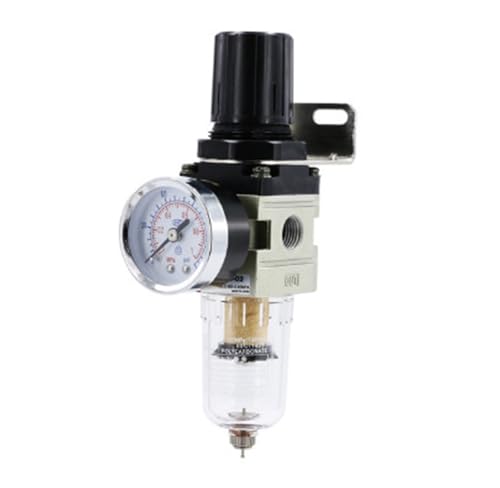 AW2000-02 Pneumatic 1/4 BSP Air Filter Pressure Regulator Combo Piggyback, Air Tool Compressor Filter with Gauge(12mm Fittings) von DQTWFJDZH