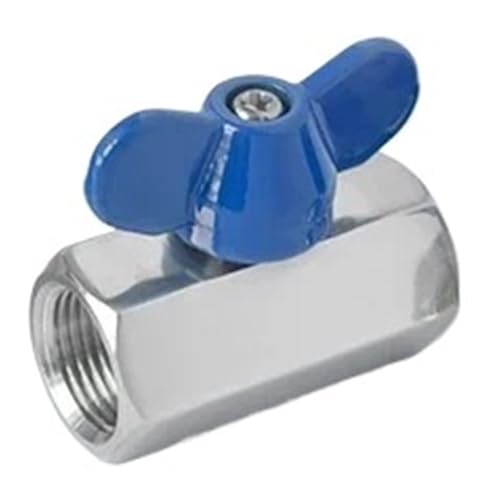Butterfly Handle Mini Ball Valve Stainless Steel Leather Tube Pagoda Internal/External ThreadPN63 Miniature Water Valve Switch(F-F,1/4") von DQTWFJDZH
