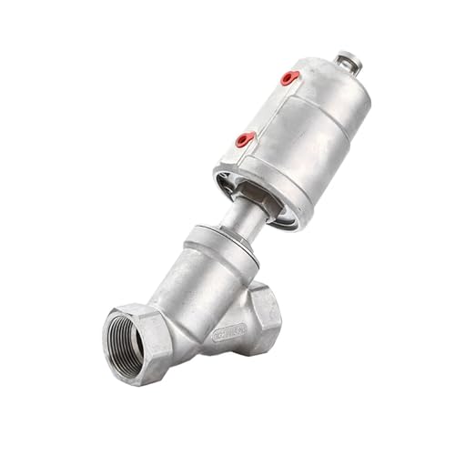 DN32 Stainless Steel Pneumatic Actuator Angle Seat Valve Pneumatic Seat Valve 16bar For Steam Gas Oil Normally Closed(OPEN_DOUBLE) von DQTWFJDZH