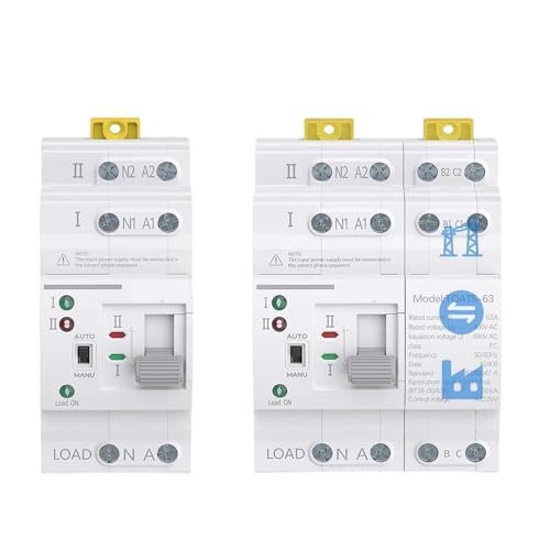 Din Rail 2P 4P ATS Dual Power Automatic Transfer Switch Electrical Selector Switches Uninterrupted Power 110V 220V 63A(4P 63A,110V) von DQTWFJDZH