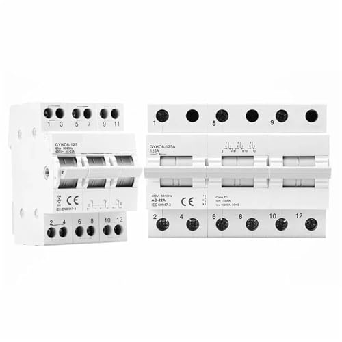 GYHO8 3P 40A 63A 100A 125A Dual Power Manual Transfer Isolating Switch Interlock Circuit Breaker Modular Changeover Switch(63A) von DQTWFJDZH