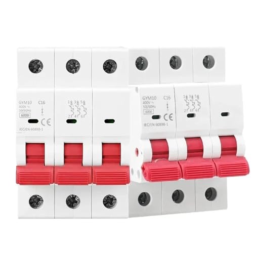 GYM10 Safety MCB 3Pole 6A 10A 16A 20A 25A 32A 40A 50A 63A 220V/400V Mini Circuit Breaker C Type 6KA CB Approved(20A) von DQTWFJDZH