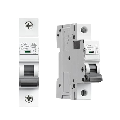 GYM9 1P MCB Din Rail 220V 400V Circuit Breaker 6A-63A AC Type 6KA Breaking Capacity ON OFF Switch(32A) von DQTWFJDZH