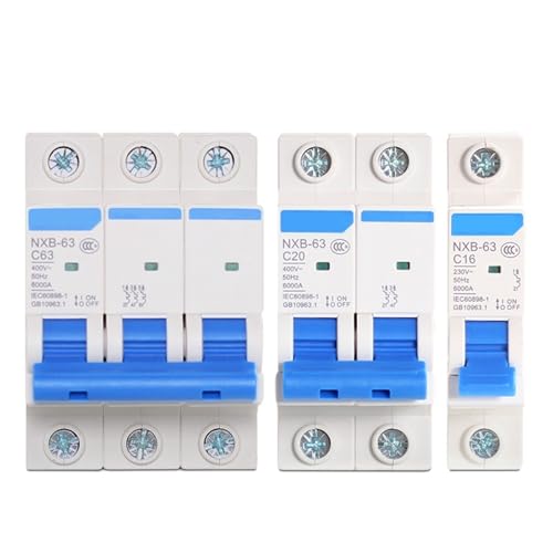MCB NXB-63 1P 2P 3P 4P AC 230/400V 1A-125A Circuit Breaker DIN Rail Mounting Miniature Household Air Switch(2P,4A) von DQTWFJDZH