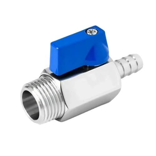 Multi colored handleBlue Silver MINI Ball Valve Stainless Steel Pagoda Adapter 304 Hardware 2 Way Gas Ball Valve Pointed Mouth(Female,7MM_1/8") von DQTWFJDZH