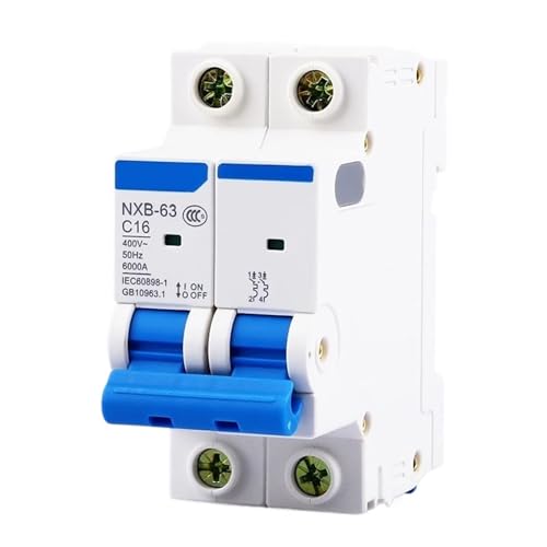 NXB-63 2P AC 230/400V Miniature Circuit Breaker C 6 10 16 20 25 32 40 63A Overload Protector DZ47 MCB Air Switch(63A) von DQTWFJDZH