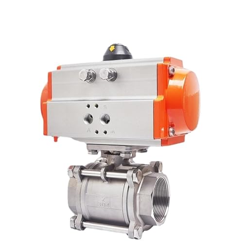 Pneumatic Threaded Ball Valve Q611F-16P Pneumatic 304 Stainless Steel Three-Piece Ball Internal Thread Valve(DN32) von DQTWFJDZH