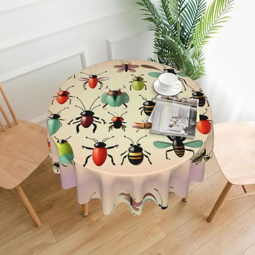 DQXYCTXC Cartoon Kleine Insekten Tischdecke 152.4 cm Wasserdicht und öldicht, leicht zu reinigen, geeignet für Restaurants und Familientreffen. DQXYCTXC Cartoon Kleine Insekten Tischdecke 152.4 cm Wasserdicht und öldicht, leicht zu reinigen, geeignet für Restaurants und Familientreffen. von DQXYCTXC
