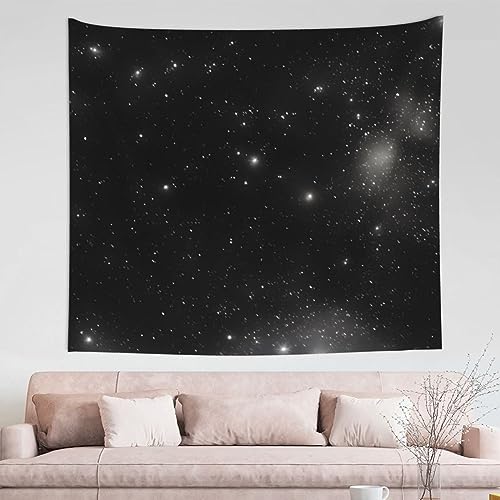 DQXYCTXC Schwarz-weißer Galaxie-Wandteppich, 152,4 x 130,9 cm. Heimdekoration, feine Verarbeitung, modisches Muster, verleiht Ihrem Zuhause eine künstlerische Atmosphäre. von DQXYCTXC