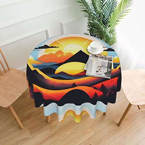 DQXYCTXC Sunrise Mountain Tischdecke, 152,4 cm, wasserdicht und öldicht, leicht zu reinigen, geeignet für Restaurants und Familientreffen. DQXYCTXC Sunrise Mountain Tischdecke, 152,4 cm, wasserdicht und öldicht, leicht zu reinigen, geeignet für Restaurants und Familientreffen. von DQXYCTXC