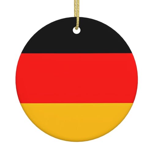 Deutschland Flagge Weihnachtsbaum Keramik Hängend Exquisite Handwerkskunst, festliche Atmosphäre, Heimdekoration und Geschenk von DQXYCTXC