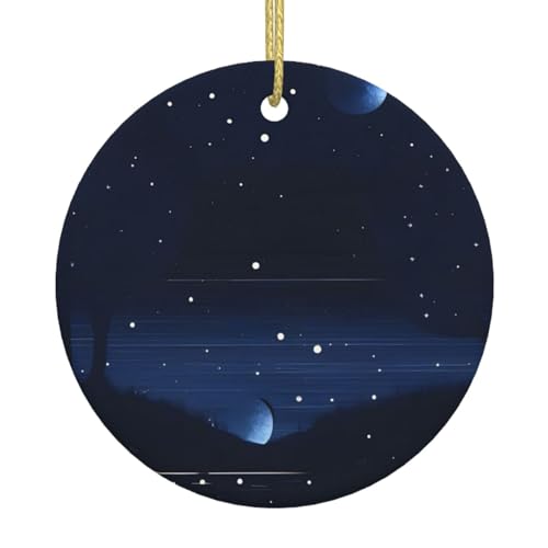 Dunkelblauer Nachtsicht-Weihnachtsbaum aus Keramik zum Aufhängen, exquisite Handwerkskunst, festliche Atmosphäre, Heimdekoration und Geschenk. von DQXYCTXC