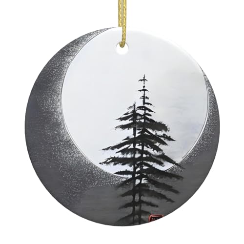 Moon Pine Tree Christmas Tree Ceramic Hanging Exquisite Craftsmanship, Festive Atmosphere, Home Decoration and Gift Giving. von DQXYCTXC
