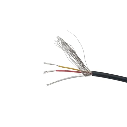 Abgeschirmtes Steuerkabel Signaldraht, 2 3 4 Core UL2547 28AWG Geschirmtes Kabel 2.1 Kanal Audio Line Verstärker Signalkabel Multicolor Mehrere Größen(Black 3 Core,10 meter) von DQZRTUECA