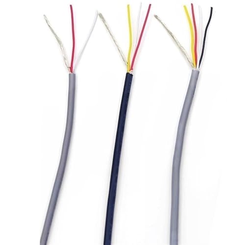 Abgeschirmtes Steuerkabel Signaldraht, 2 3 4-adriges abgeschirmtes Kabel UL2547, mehrere Größen AWG, 5 m, 16,4 Fuß, Verstärker-Signalkabel(4core,18 AWG) von DQZRTUECA