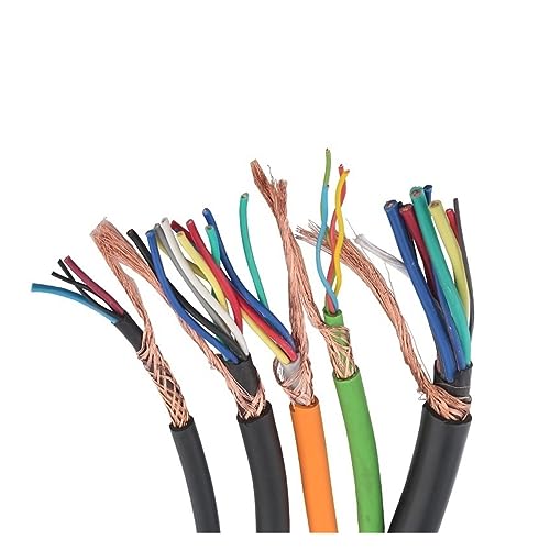 Abgeschirmtes Steuerkabel Signaldraht, Biegefestes, 2-5-adriges, abgeschirmtes Kabel aus Kupferdraht, flexibles PVC, 1 Meter, mehrere Arten(Signal Line 7x0.5) von DQZRTUECA