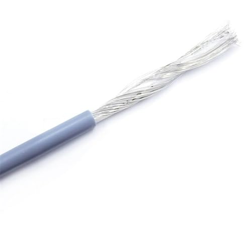 Abgeschirmtes Steuerkabel Signaldraht, UL1533-geschirmtes Kabel, sauerstofffreies Kupfer, PVC-Ummantelung, 10 m, Schwarz und Grau, mehrere AWG-Größen(Grey,22AWG) von DQZRTUECA
