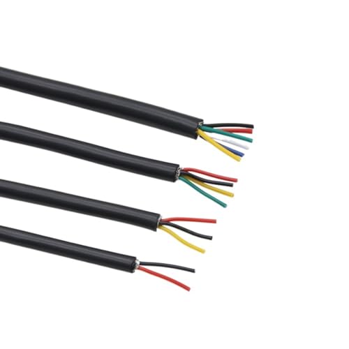 Abgeschirmtes Steuerkabel Signaldraht, UL2464 Abgeschirmtes Kabel 22–26 AWG, 2–10 Adern, 2–10 Meter, Kupfer-Signalsteuerungs-Ummantelungskabel(2 Cores,26AWG 5 meters) von DQZRTUECA