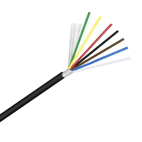 Abgeschirmtes Steuerkabel Signaldraht, UL2547 Abgeschirmtes Kabel 300 V PVC sauerstofffreies Kupfer 18–32 AWG 10 Meter 2–7 Adern(7cores,22AWG 10meter) von DQZRTUECA
