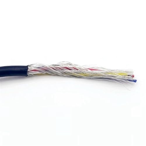 Abgeschirmtes Steuerkabel Signaldraht, UL2547 Audio-Verstärkerkabel, abgeschirmtes Kabel, 18–32 AWG, 2–8 Adern, schwarz, 10 Meter(2cores,20AWG 10meter) von DQZRTUECA
