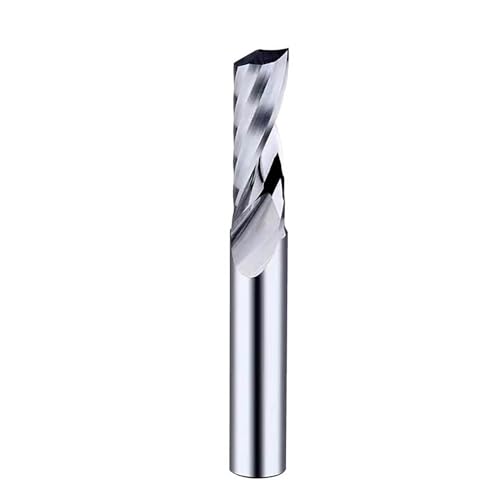 CNC-Schnitzung Router V-Bit, Einzelflöte Spiral-Hartmetall-Fräser CNC 3D-Gravur Router Bit 3,175-12mm Schaft(3.175x25x45) von DQZRTUECA