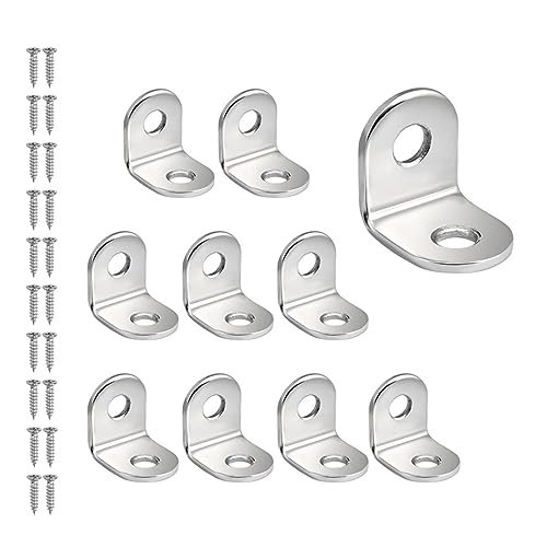 DQZRTUECA 10 Stück Edelstahl Winkel Code 90 Grad L-Form Halterung Silber Mehrere Größen(20x20x16mm) von DQZRTUECA