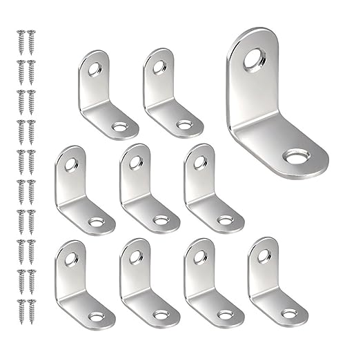 DQZRTUECA 10 Stück Edelstahl Winkel Code 90 Grad L-Form Halterung Silber Mehrere Größen(30x30x16mm) von DQZRTUECA