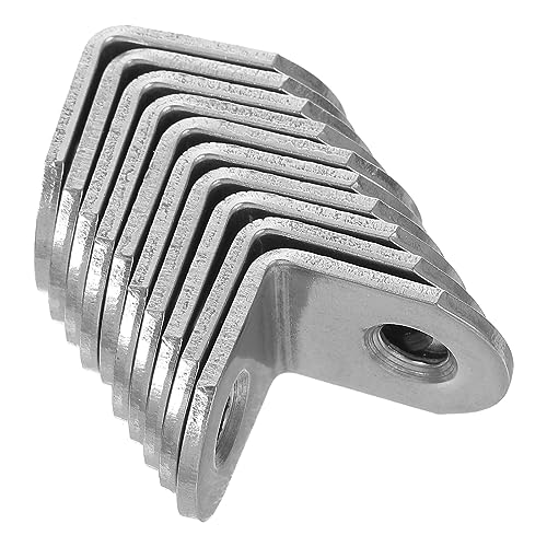 DQZRTUECA 10 Stück Silber Mehrere Größen 90 Grad L-Klammern for Regale und Möbel(2X2cm) von DQZRTUECA