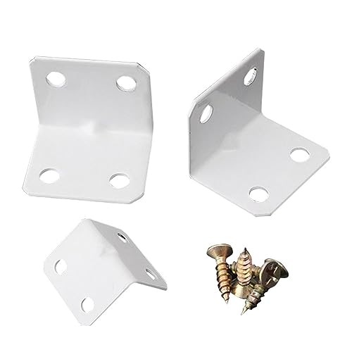 DQZRTUECA 10 Stück weiße 90-Grad-Eckwinkel, 32 x 26 mm, Stahl, mit Befestigungslöchern for Möbel DQZRTUECA 10 Stück weiße 90-Grad-Eckwinkel, 32 x 26 mm, Stahl, mit Befestigungslöchern for Möbel von DQZRTUECA