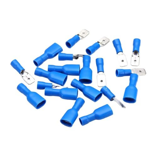 DQZRTUECA 100 Stücke Blau 6,3x0,8mm Weiblich Männlich Spaten Crimpverbinder for 14-16AWG DQZRTUECA 100 Stücke Blau 6,3x0,8mm Weiblich Männlich Spaten Crimpverbinder for 14-16AWG von DQZRTUECA