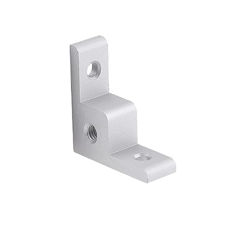 DQZRTUECA 2 Pcs 1515 2020 Aluminium Rechten Winkel Halterung 10mm Loch for M6, Schwarz Silber, 40x40x15mm(Silver) von DQZRTUECA