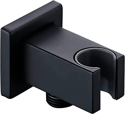 DQZRTUECA 3 in 1 massivem Messing schwarz Handbrause Halter Wandhalterung 1/2" UK Universal Flansch von DQZRTUECA