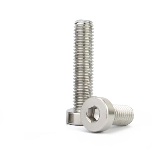 DQZRTUECA 304 Edelstahl Flachprofil Innensechskantschrauben Inbusschrauben M2-M12 Größe 3-100mm(14mm,M2.5-50pcs) von DQZRTUECA