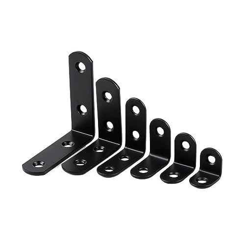 DQZRTUECA 4 Pcs Edelstahl L-Bracket for Board Regal Unterstützung Schwarz Mehrere Größen(50 * 50 * 19mm) von DQZRTUECA