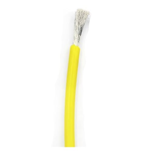DQZRTUECA 5 m hitzebeständiger, silikonisolierter Kupferlitzendraht, mehrfarbig, mehrere AWG-Größen(Yellow,11AWG) von DQZRTUECA