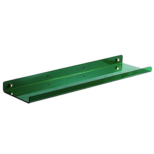 DQZRTUECA 5mm Acryl Schwimmende Regale Wand Montiert Lagerung Display Mehrere Größen Multicolor(Green,30x12cm) von DQZRTUECA
