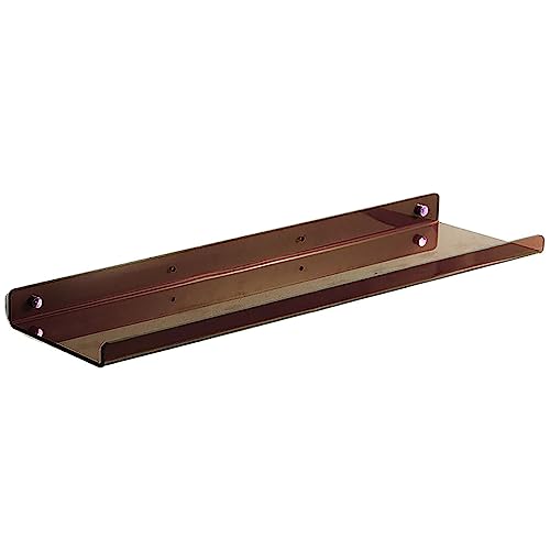 DQZRTUECA 5mm Acryl Schwimmende Regale Wand Montiert Lagerung Display Mehrere Größen Multicolor(Tea Color,30x12cm) von DQZRTUECA