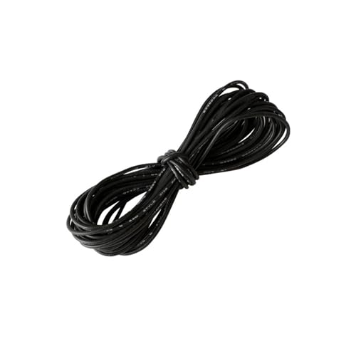 DQZRTUECA 8AWG verzinnter Kupferlitzen-Silikon-Primärdraht, mehrfarbig, mehrere Größen(Black,1Meter) von DQZRTUECA