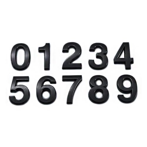 DQZRTUECA ABS-Hausnummernaufkleber, mehrfarbig, mehrere Größen(Black,120X80 MM-NUMBER 5) von DQZRTUECA