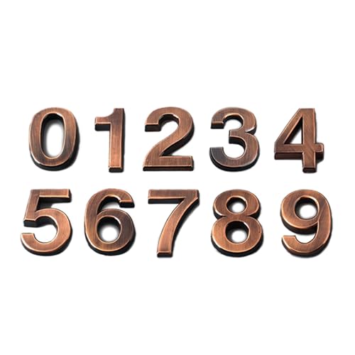 DQZRTUECA ABS-Hausnummernaufkleber, mehrfarbig, mehrere Größen(Bronze2,50X35 MM-NUMBER 5) von DQZRTUECA
