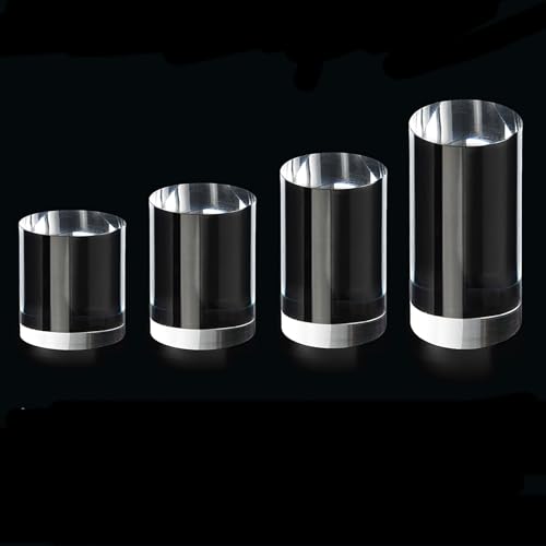 DQZRTUECA Acryl-Rundstab, 80 mm Durchmesser, 30–300 mm Höhe, Display-Basis(40mm) von DQZRTUECA