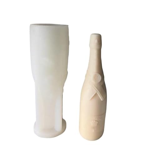 DQZRTUECA Bottle Craft Silikon-Kerzenform for Champagnerflaschen, Hellgrau von DQZRTUECA