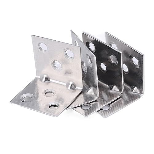 DQZRTUECA Eckcode aus Edelstahl, L-Form, 90 Grad, silberfarben, 33 x 33 mm, 4 Stück von DQZRTUECA