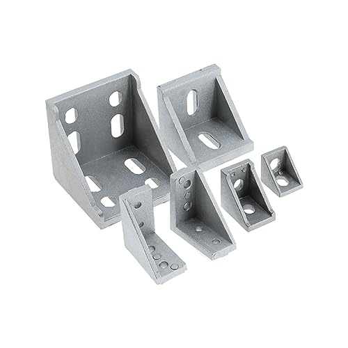 DQZRTUECA Eckwinkel aus Aluminiumprofilen nach europäischem Standard, mehrere Größen, Silber, 20 Stück(4080-20pcs) von DQZRTUECA