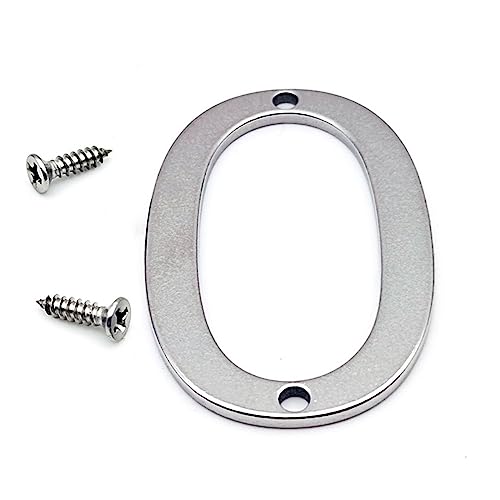DQZRTUECA Edelstahl Hausnummern 50mm mit Schrauben for Tür Mailbox Straße(Number 0) von DQZRTUECA