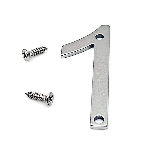 DQZRTUECA Edelstahl Hausnummern 50mm mit Schrauben for Tür Mailbox Straße(Number 1) von DQZRTUECA